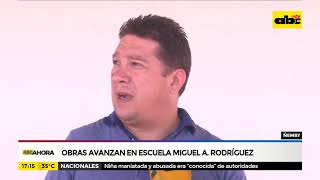Obras avanzan en escuela Miguel Ángel Rodríguez