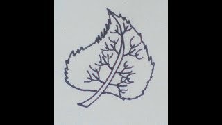 Как нарисовать лист яблони - How to draw an apple tree leaf - 如何画一棵苹果树叶 Как нарисовать милые рисунки