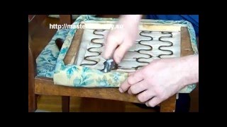 смена обивки стула.как сменить обивку мягкой мебели своими руками