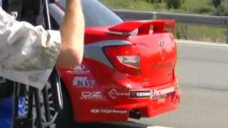 Vitaly Petrov tests LADA Granta Sport