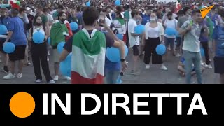 Euro 2020, a Roma i tifosi guardano Belgio-Italia