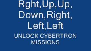 TRANSFORMERS THE GAME CHEAT CODES
