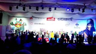 Cyberfest-2015, Ekaterinburg, Russia - cosplayers dancing on the stage (Eminem – Without Me)