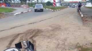 ДТП, авто сбил мотоциклиста на пр  Фрунзе (пос.Сокол, Ярославль)