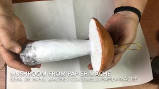 497. Новогодняя игрушка " Гриб" из папье-маше. Papier-mache mushroom.