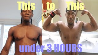 HOW TO GET SWOLE FOR A FUNCTION in 3 HOURS |Skinny to Sexy?