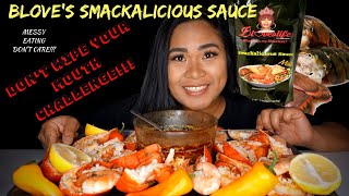 8 LOBSTER TAILS MUKBANG with BLOVE'S SMACKALICIOUS MILD SAUCE | DON'T WIPE YOUR MOUTH CHALLENGE!!!
