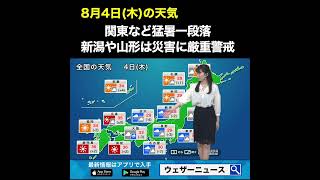 【朝の1分天気】2022年8月4日(木) #Shorts