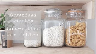 Handwritten labels, make your kitchen stylish and organised