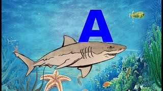 Учим букву А - Алфавит - Раскраска для детей АКУЛА -Развивающее видео для детей - Мультики для детей