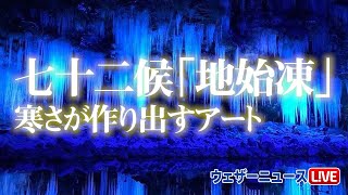 七十二候「地始凍」／寒さが作り出すアート