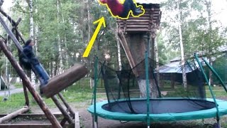 Прыжок на батут / Jump on the trampoline