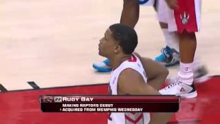 Raptor's New Member Rudy Gay | Raptors vs Clippers | Feb 1, 2013