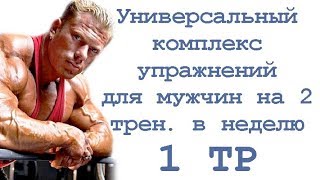 Универсальный комплекс упражнений для мужчин на 2 тренировки в неделю (1 тр)