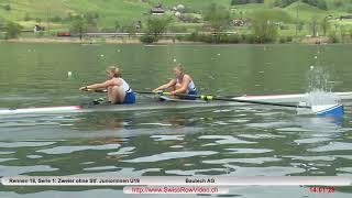 048, JW2 , Serie 1, Lauerz, 27  April 2019, Zweier ohne Stf  Juniorinnen U19 Rennen 18