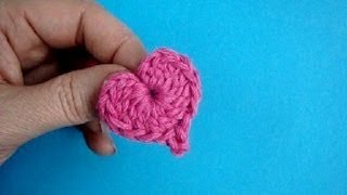 Как вязать сердечко крючком Урок 283 How to crochet little heart