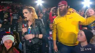 WWE Raw Becky Lynch into the CROWD