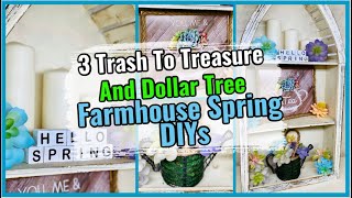 DIY Dollar Tree Trash To Treasure Farmhouse Spring Succulent Home Decor | New 2020 | Simple DIYer