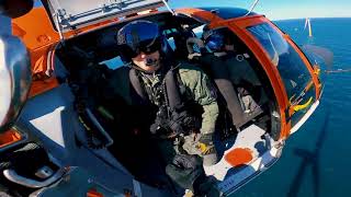 U.S. Coast Guard Conducts Wind Turbine Rescue