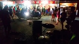Ночь на набережной в Судаке. Jet Steam
