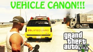 GTA 5 MOD MINIGUN CANON VEHICLE