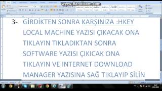 İnternet Download Manager Tam Silme Yöntemi