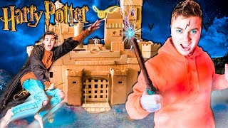 24 Hour BOX FORT Harry Potter!! Magic, Potions, Quidditch & 3:00AM SCARY Monster