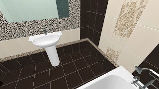 Плитка «Глория» Береза Керамика в интерьере | Вариант раскладки, 3D-дизайн