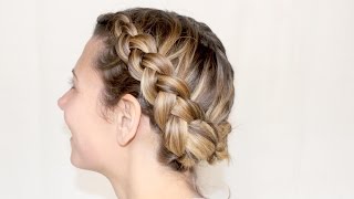 Coiffure : Couronne de tresses collées inversées ✨ Marion Blush