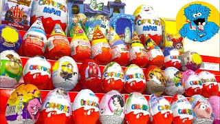 40 Киндер Сюрпризов,Unboxing Kinder Surprise Робокар Поли,New Kinder Maxi,Миньоны,Фиксики Хэллоуин