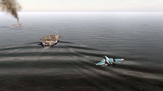 DCS: Máy bay Nga hạ cánh xuống tàu sân bay Mỹ (Su-33 landing on the Nimitz carrier).