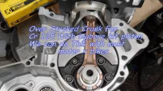 stroker  overstroked crankshaft two stroke yamaha rd500 tzr / tdr motor x racing evo cr125 yz kx ktm