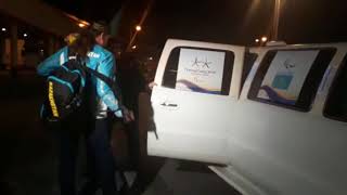 Встреча Паралимпийского чемпиона Александра Колядина в аэропорту Астаны
