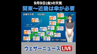 【夕方の1分天気】2022年9月9日(金)の天気予報 #shorts