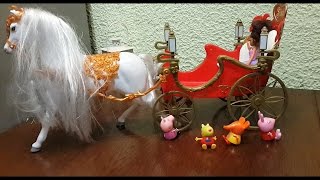 Карета с барби и пепою...The carriage with Barbie and pepoyu...La carrozza con Barbie e pepoyu...