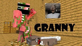 Monster School : GRANNY HORROR GAME CHALLENGE - Minecraft Animation