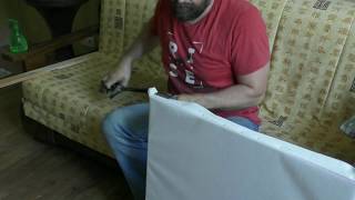 Клапоух. Собираем подрамник и натягиваем холст.