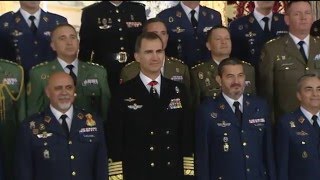 S.M. el Rey recibe a coroneles y capitanes de navío de las Fuerzas Armadas