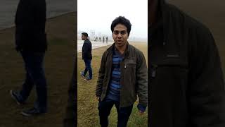 Volleyball Cricket Students are Enjoying After Rain Weather Change Smog Diseases Lahore Pakistan