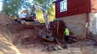 Grävning i Siljansnäs på praktiken - dag 3