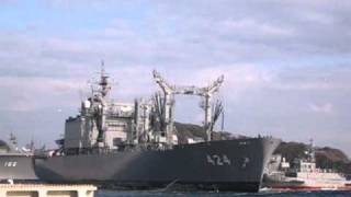 補給艦「はまな」AOE-424：物資輸送および救難活動支援