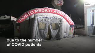 Ambulances with patients in need queue for hours outside Palermo's hospital amid beds shortage