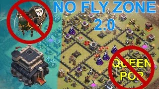 NO FLY ZONE 2.0 - Anti-Queen Pop TH9 War Base