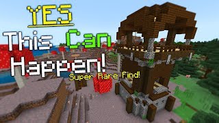 Pillager Outpost on a MUSHROOM ISLAND Seed!?!(Not Clickbait)