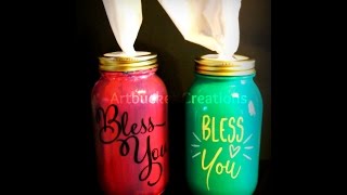DIY Mason Jar Kleenex Holders-CraftingWhileAdulting.Com