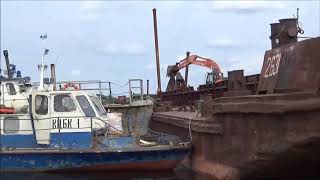 Установка моста на Мезени