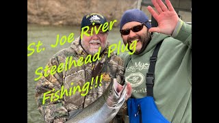 Steelhead Plug fishing Berrien Springs  St. Joe river Michigan