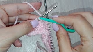 Перемещение петель. Вязание спицами (Crossover Stitch)