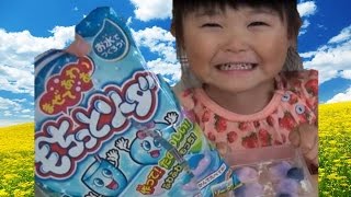 Rice cake soda もちっとソーダ　もちもちのあわもっちにソーダソースをかけて食べます♪
