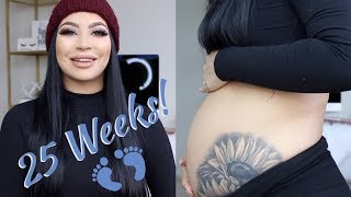 25 Week Update. Baby Bump, Stretchmarks + Back Pain!!